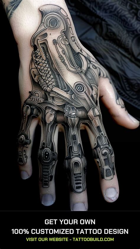 Biomechanical Hand Tattoo
