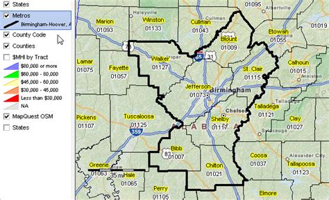 Birmingham Alabama Zip Code Map Oconto County Plat Map