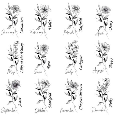 Birth Month Flowers Tattoo: Definitive Guide To Meanings And Designs