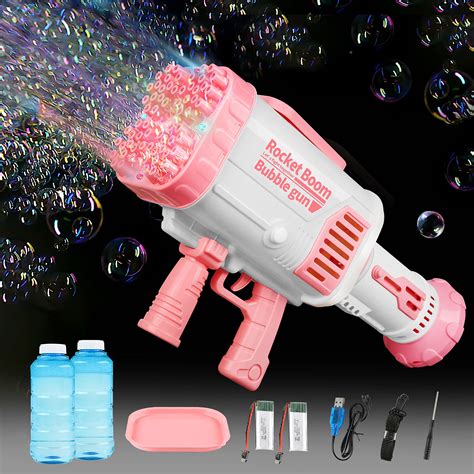 Bloombloomme Bubble Guns 64 Holes Giant Bubble Machine Gun With