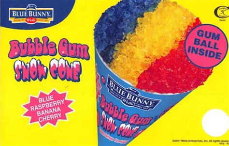 Blue Bunny Bubble Gum Snow Cone Super Star Ice Cream