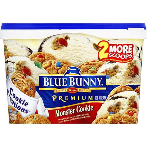 Blue Bunny Ice Cream Premium Monster Cookie 1 75 Qt Ice Cream And Novelties Festival Foods Shopping