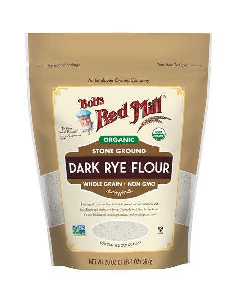Bob Amp 39 S Red Mill Organic Dark Rye Flour 22 Oz 4 Pack