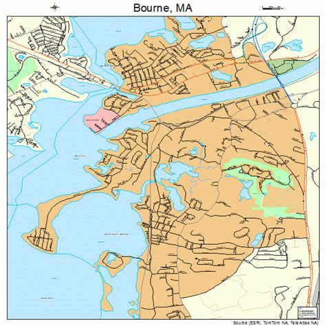 Bourne Massachusetts Street Map 2507140