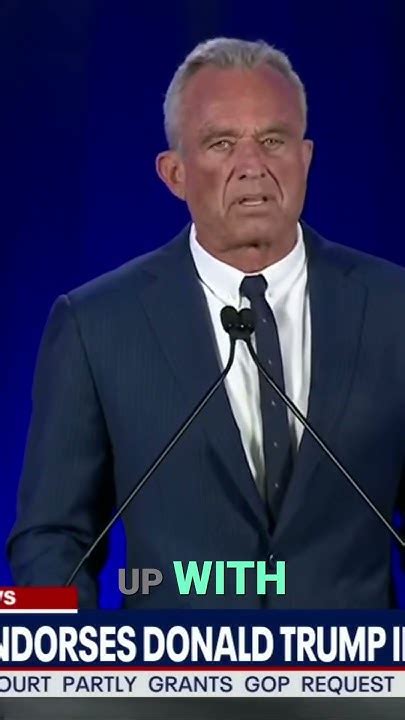 Breaking News Rfk Jr Endorces Trump Youtube