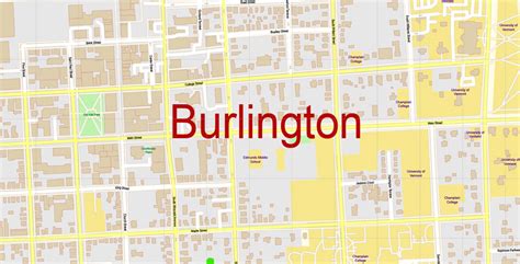 Burlington Nc Zip Code Map Burlington Vermont Map Detailed Street