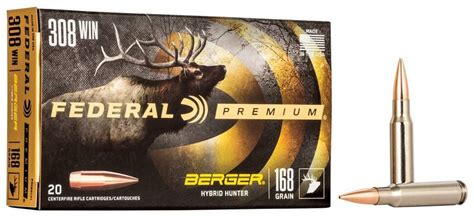 Buy Berger Hybrid Hunter 308 Win Ammo 168 Grain 2700 Fps Federal