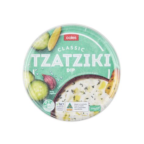 Buy Coles Tzatziki Dip 500Gram Coles Buy Coles Tzatziki Dip 500Gram Coles