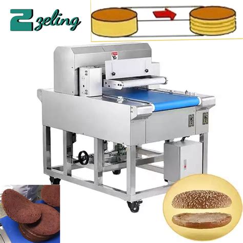 Cake Horizontal Cutting Machine Commercial Automatic Cake Cutter Hamburger Sponge Slicer Machine And Horizontal Cutting Machine