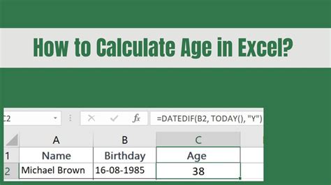 Calculate Age In Excel Formula Examples How To Use It Calculate Age