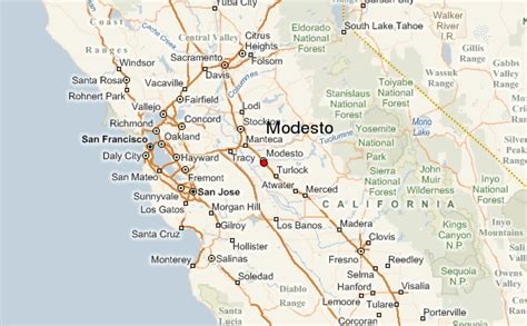 California Map Modesto