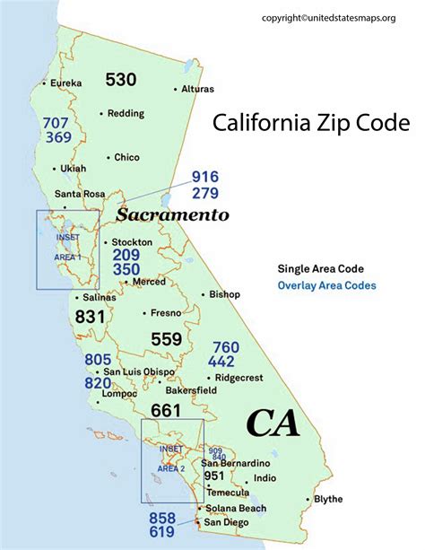 California Map Of Zip Codes