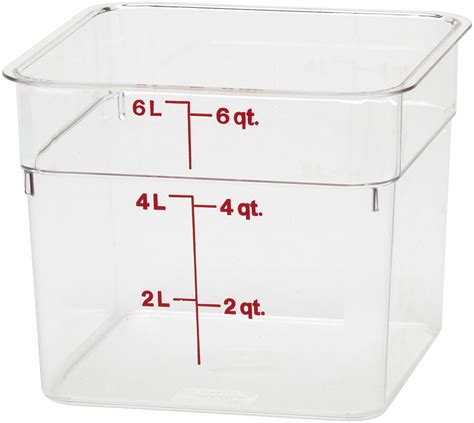 Cambro Clear Polycarbonate Food Storage Container 6 Qt Cambro Clear Polycarbonate Food Storage Container 6 Qt