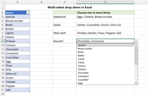 Can You Create A Drop Down List In Excel With Multiple Selections At