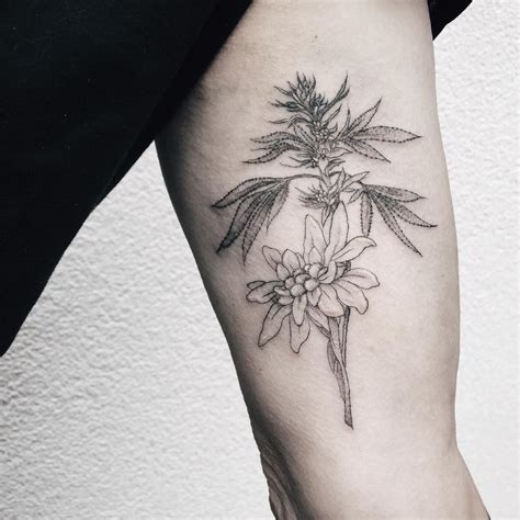 Cannabis Plant By Danny Frost Club Tattoo Las Vegas R Tattoos