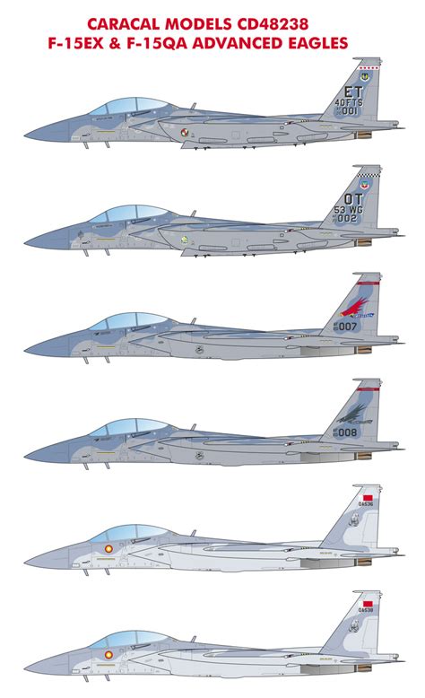 Carcd48238 1 48 Caracal Models Decals F 15Ex F 15Qa Eagle Advanced Eagles Sprue Brothers Models Llc