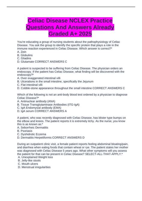 Celiac Disease Common Questions And Answers Aafp