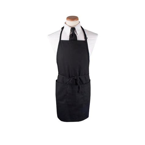 Chefs Line Bib Apron Black 28X30 3 Pocket Us Foods Chef Amp 39 Store