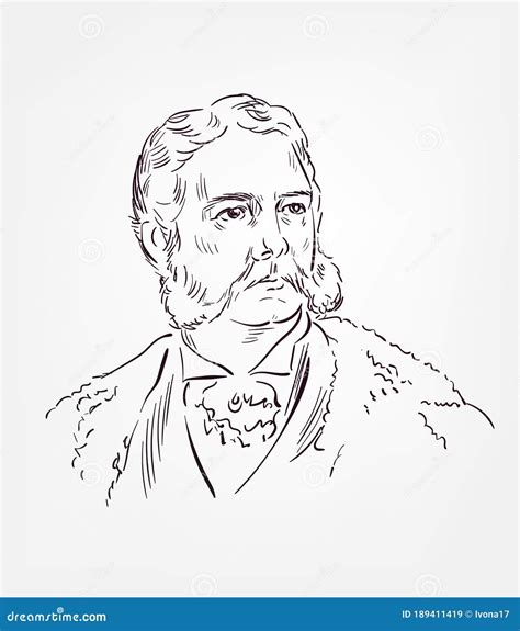 Chester Alan Arthur Usa President Vector Sketch Portrait Editorial