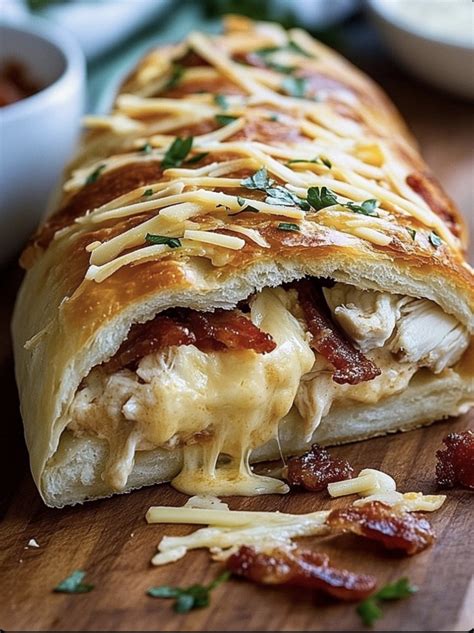 Chicken Bacon Stromboli R Thehighchef