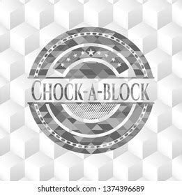 Chock A Block Grey Badge Geometric Cube White Stock Vector Royalty Free 1374396689 Shutterstock