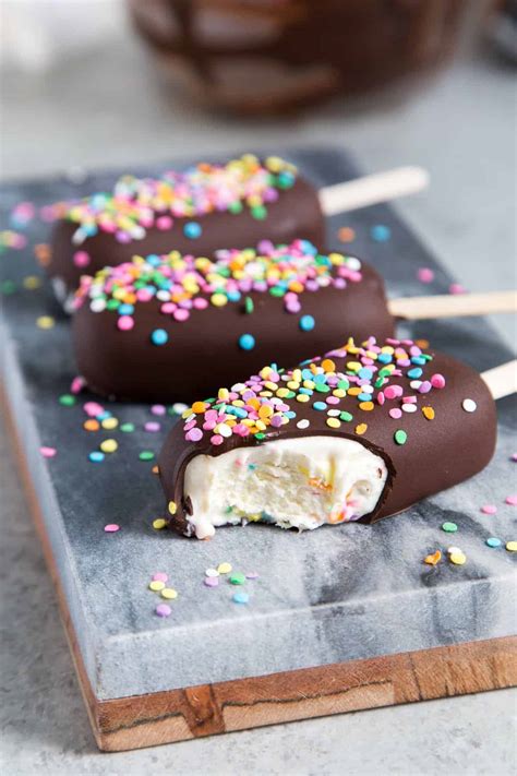 Chocolate Dipped Vanilla Ice Cream Bars