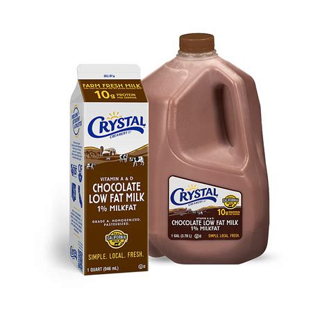 Chocolate Low Fat Milk Creamy Nutritious Crystal Creamery