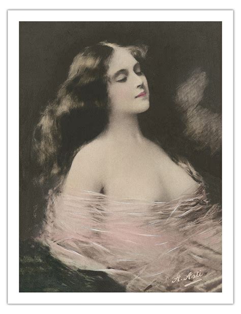 Classic Vintage Hand Colored Nude Art Beautiful Belle Poque Erotica Fine Art Prints Posters