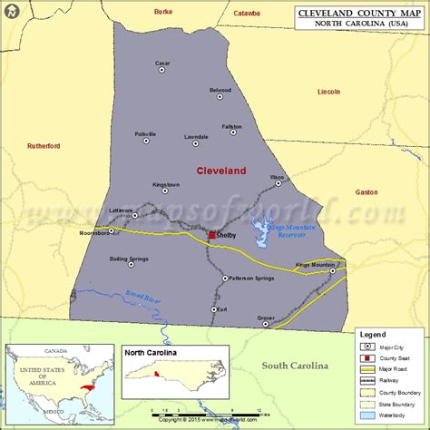 Cleveland County Map