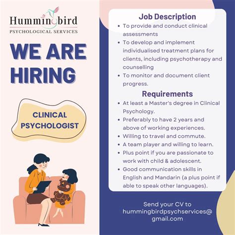 Clinicalpsychologist Hiring Vacancy Clinicalpsychologist Casey Chia
