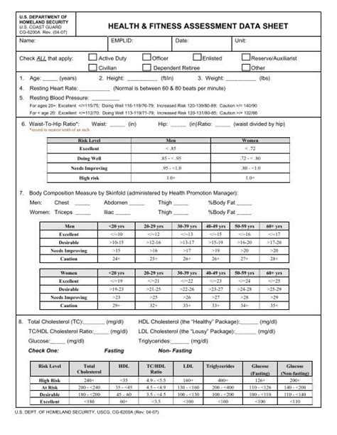 Coast Guard Physical Fitness Test Coast Guard Stage 2 Document