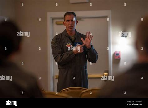 Col Bryce Silver 4Th Fighter Wing Vice Commander Briefs Airmen At A