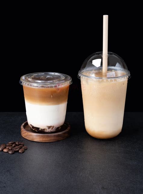 Cold Coffee Juice Beverage Custom Logo Disposable Plastic Pet Cups With