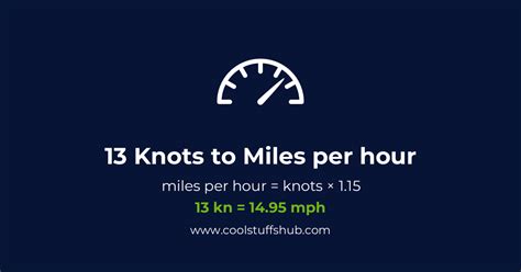 Convert 13 Knots To Miles Per Hour 13 Kn To Mph Conversion