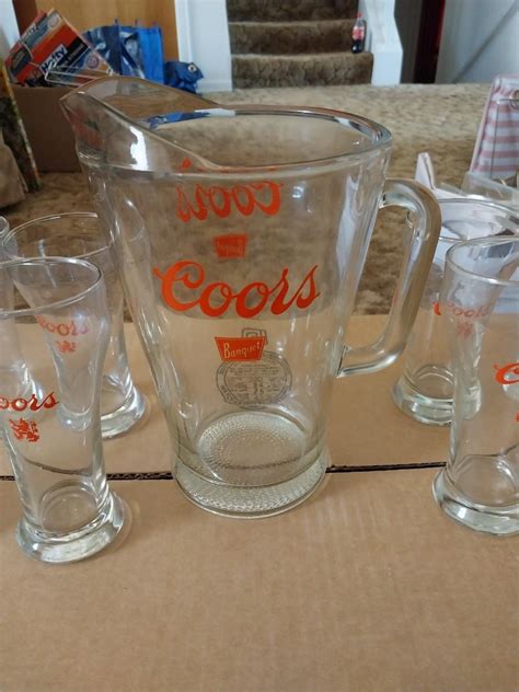 Coors Glass Beer Pitcher And Glasses Estatesales Org
