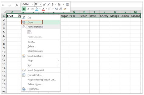 Copy Horizontal Data And Paste Vertically In Excel Or Vice Versa