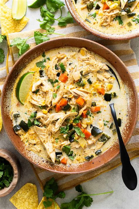 Creamy Chicken Poblano Soup A Mexican Inspired Favorite
