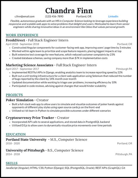 Crafting the Perfect CS Resume: Tips Inside!
