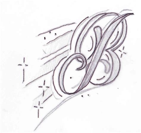 Cursive Letter B Tattoo Designs