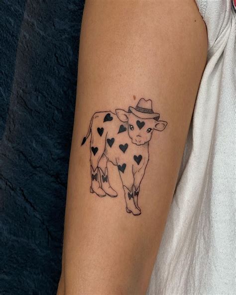 Cute Cow Tattoo
