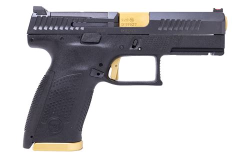 Cz P 10 C 9Mm Optic Ready Pistol With Gold Barrel Trigger And Mag