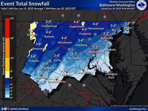 Dalencia Updates Snow Total Map For Maryland