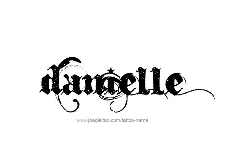 Danielle Name Tattoo Designs