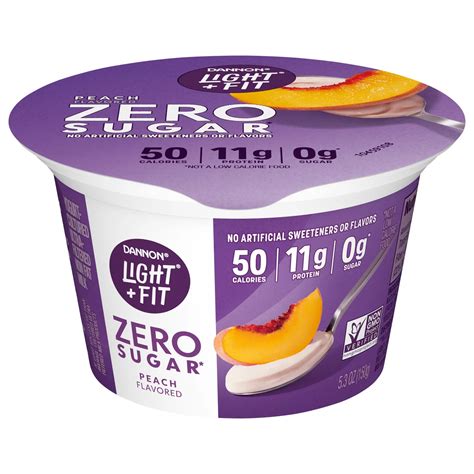 Dannon Light And Fit Yogurt Zero Sugar Peach