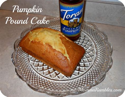 Delicious Pumpkin Pound Cake With Torani Pumpkin Pie Syrup