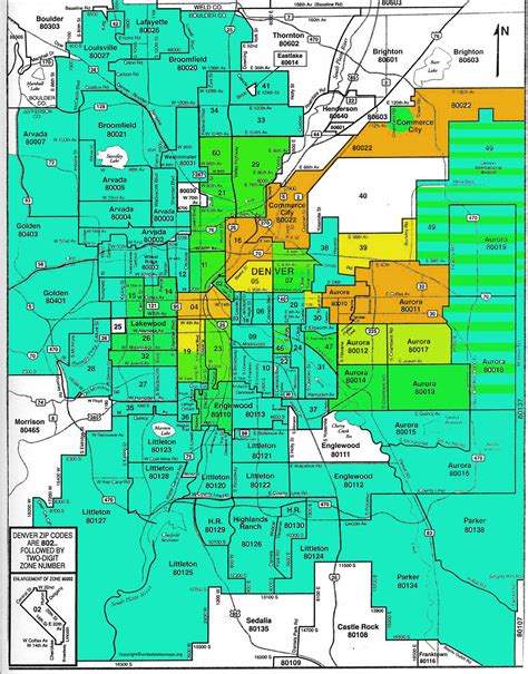 Denver Zip Code Map Printable