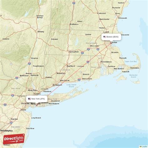 Direct Flights From New York To Boston Jfk To Bos Non Stop Directflights Com