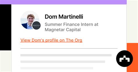 Dom Martinelli Summer Finance Intern At Magnetar Capital The Org