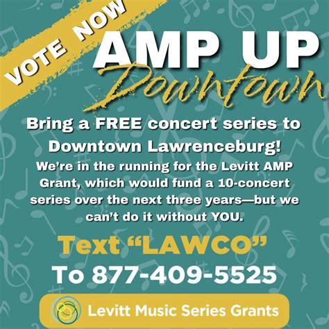 Downtown Lawrenceburg Levitt Vote