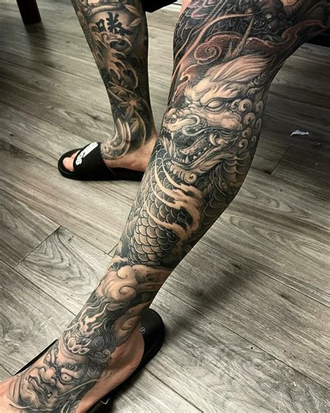 Dragon Leg Tattoo